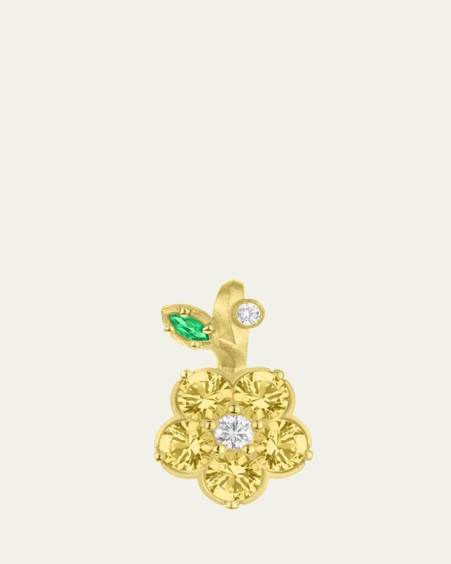 Wild Child Charm with Diamonds, Yellow Sapphires and Tsavorite